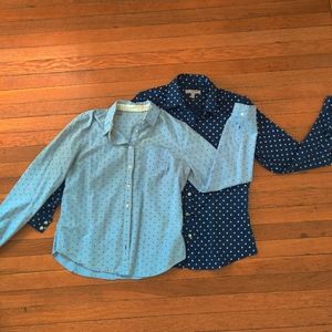 SET OF 2 ✌️Blue Button Downs